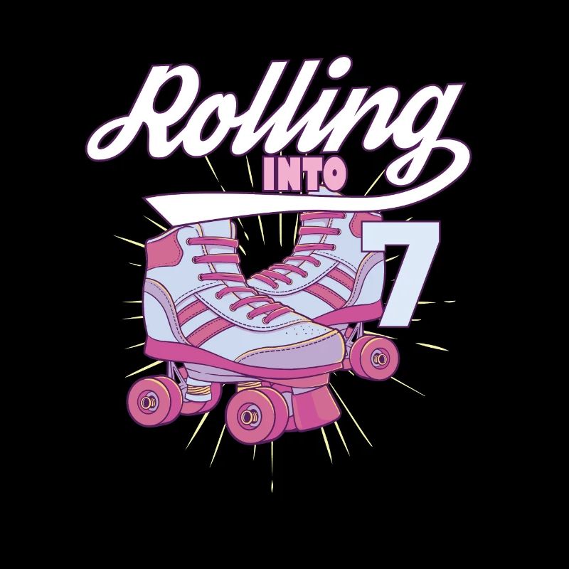 Rolling Into 7 Roller Skating Birthday Party