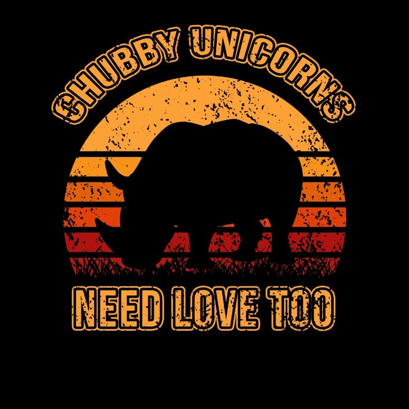 Chubby Unicorns Need Love Too Sunset