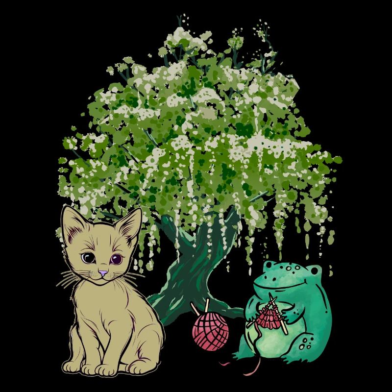 Grenouille, Chat, Nature, Amis