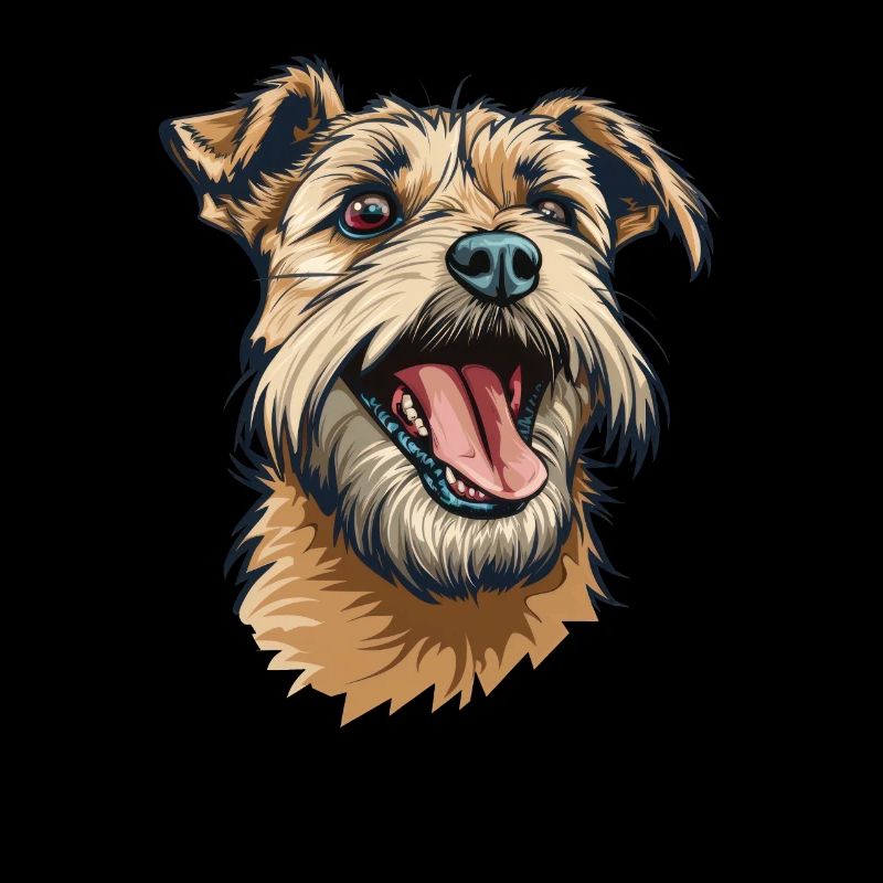 Border Terrier | Illustration de dessin animé