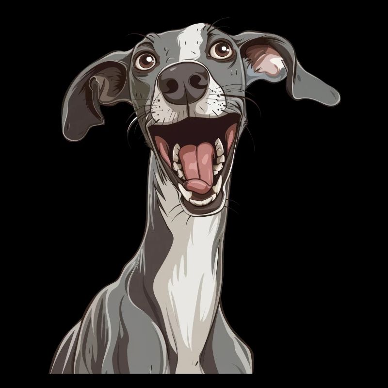 Whippet | Illustration de dessin animé