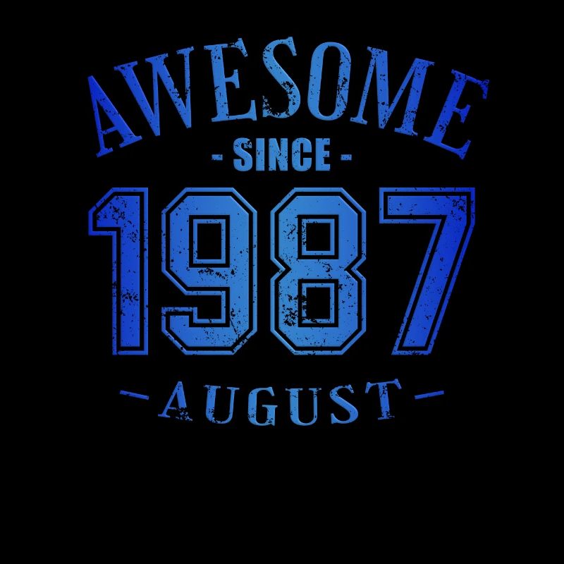 August 1987 - Birthday in August Awesome