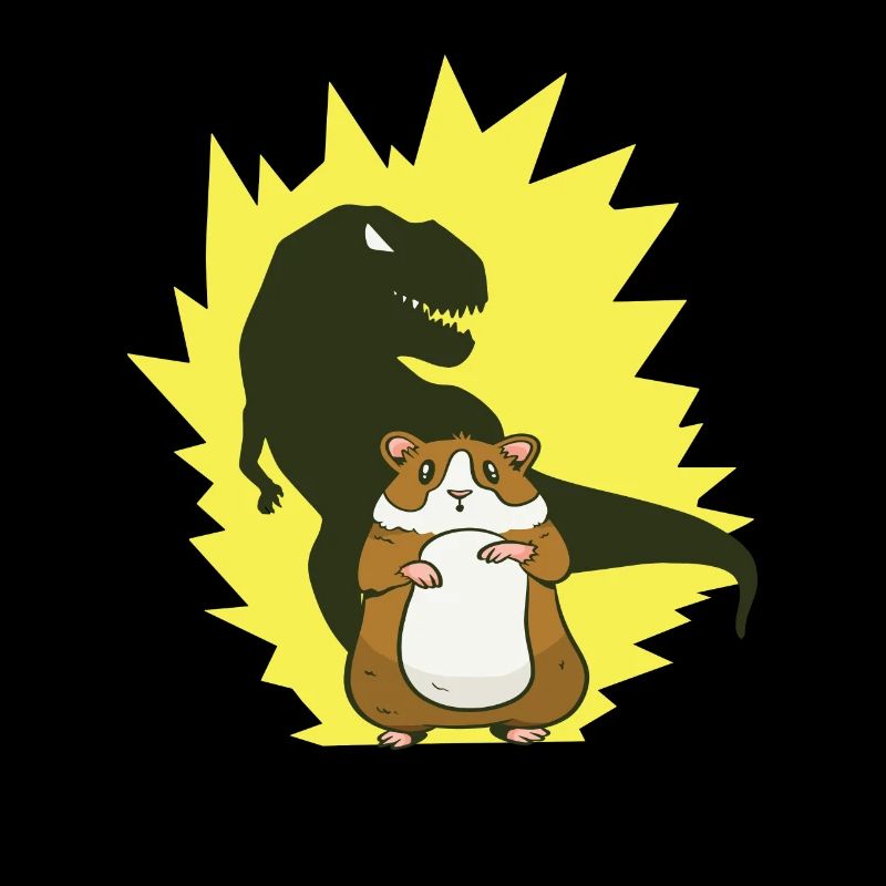 Cochon d’Inde avec ombre de T-Rex - Fun