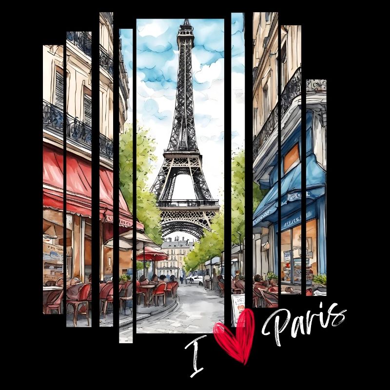 J’adore Paris : la Tour Eiffel et un Charming Café