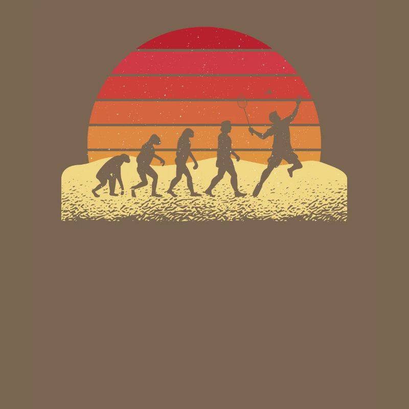 Evolution Badminton Rétro Coucher de soleil Design