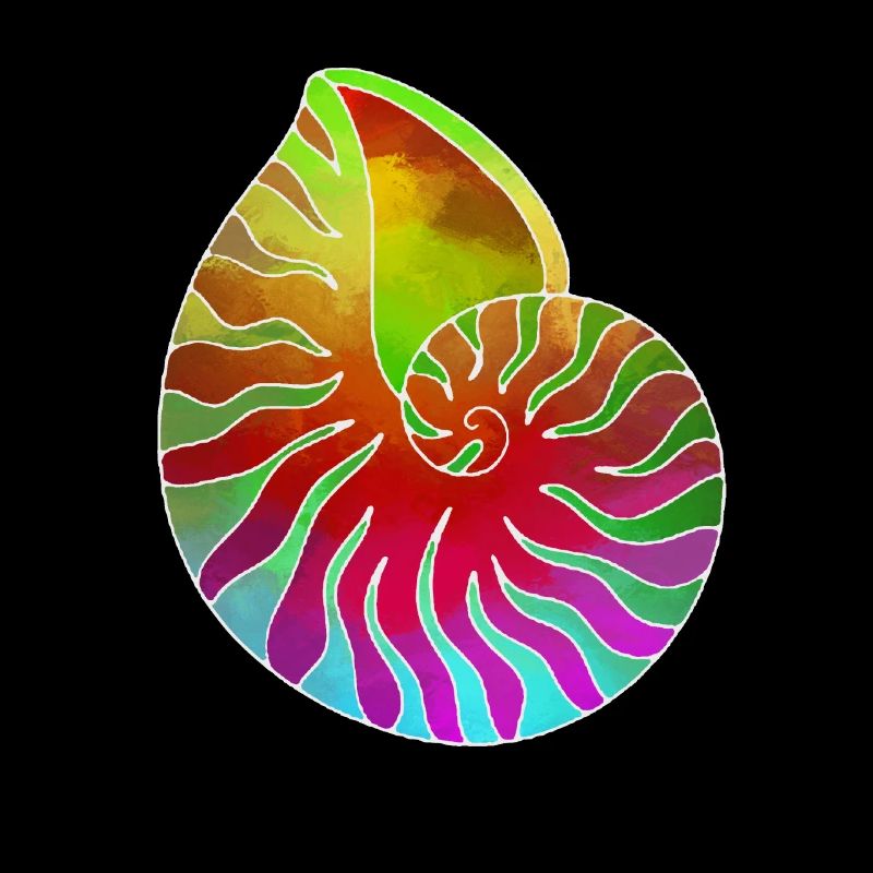 Shell purple green red