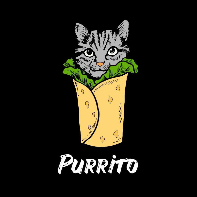 Amant de chat d'amoureux de chat de chat de Burrito Meow