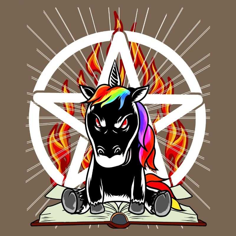 Satan Unicorn Pentagram Devilish Mythical Creature Evil