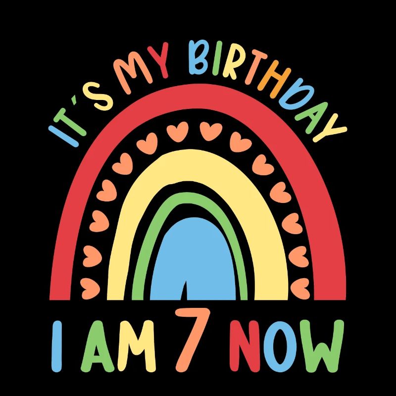 7 years Rainbow Rainbow 7th birthday