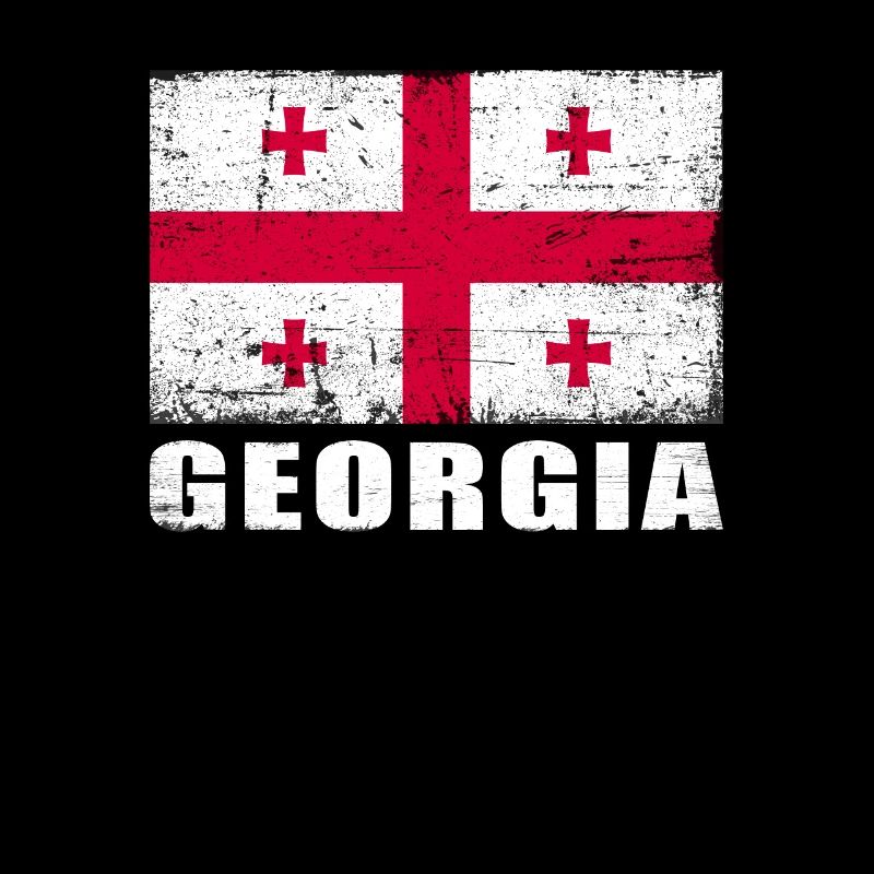 Drapeau de Géorgie Grunge Drapeau de Géorgie