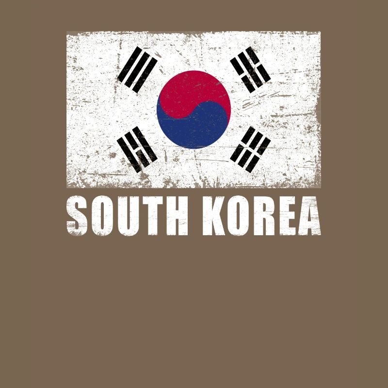 Drapeau de la Corée du Sud Grunge Drapeau de la Corée du Sud