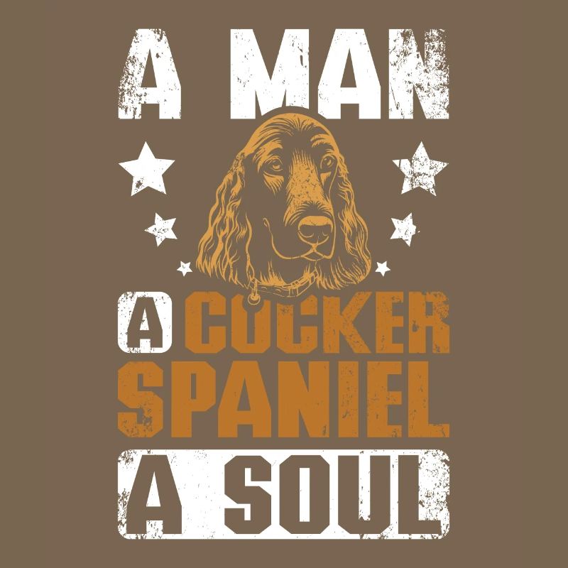 A man a cocker spaniel a soul