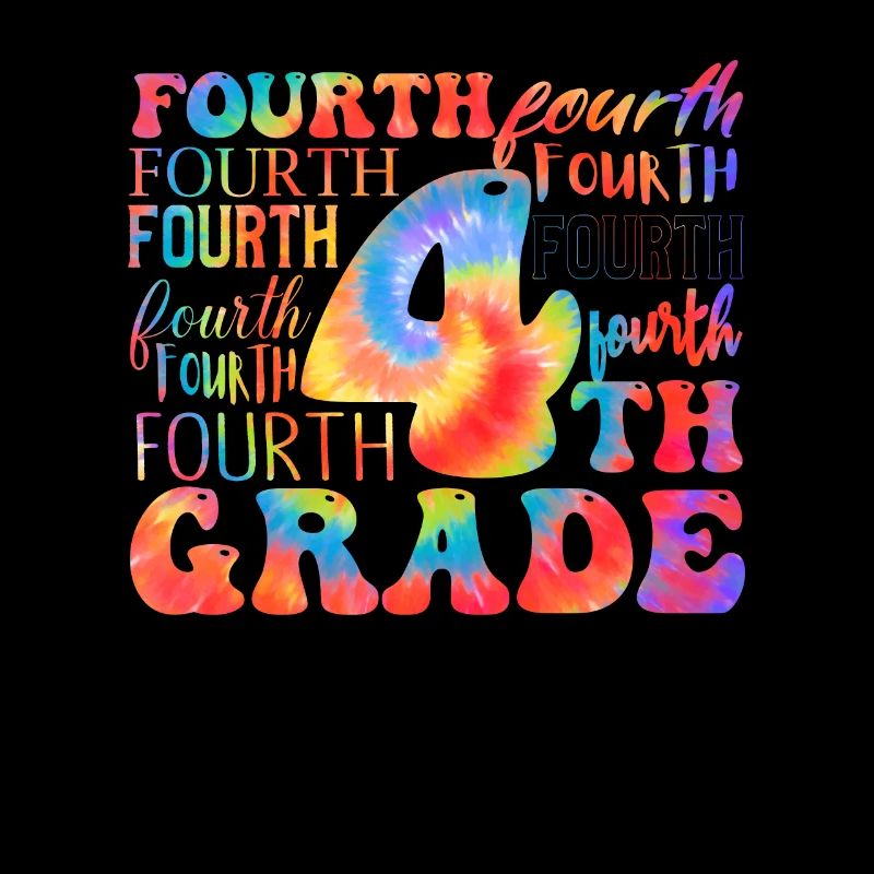 Tie Dye 4e année équipe de typographie quatrième année