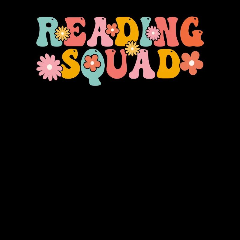 Reading Squad Retro Groovy Funny 100th Day