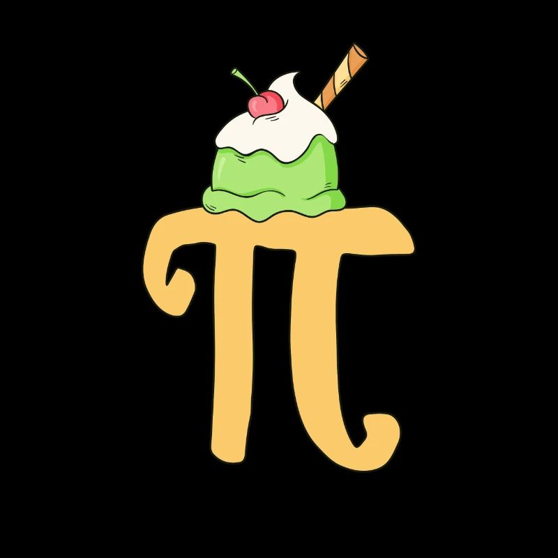 Pi Day A La Mode Funny Math Geek Pie Ice Cream