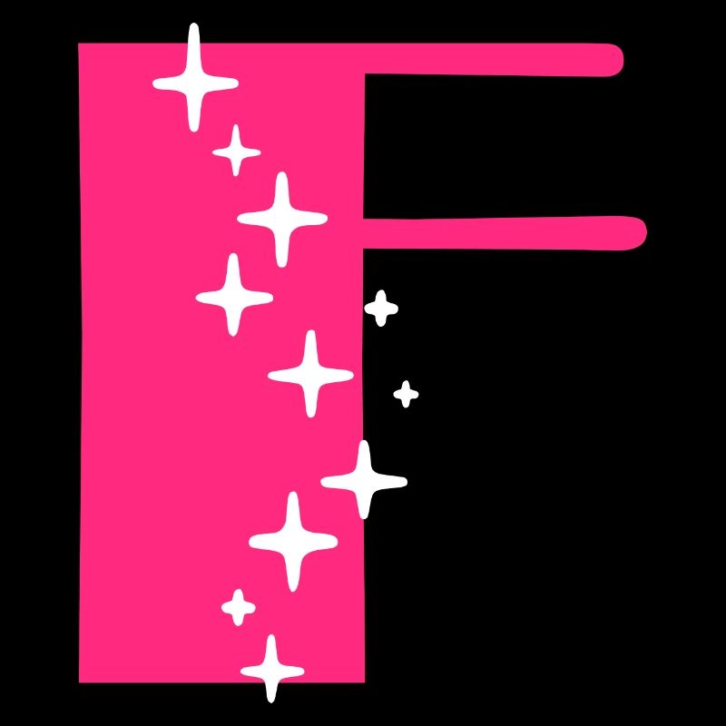 Buchstabe F Glitzer