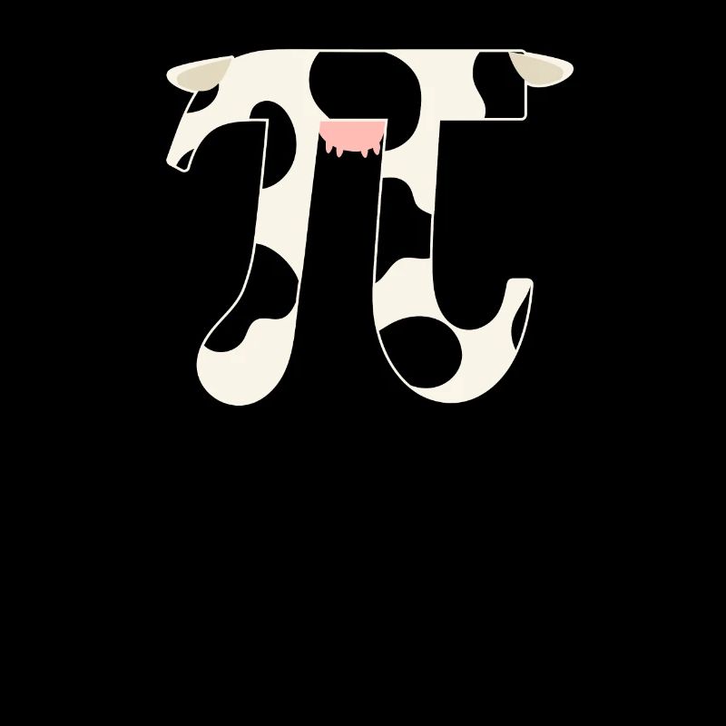 Vache pie amant pi jour icône drôle maths