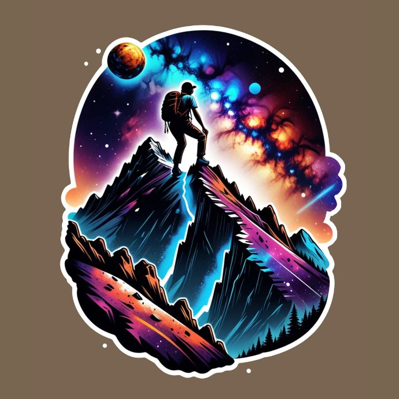 Climbing - Moon - Space