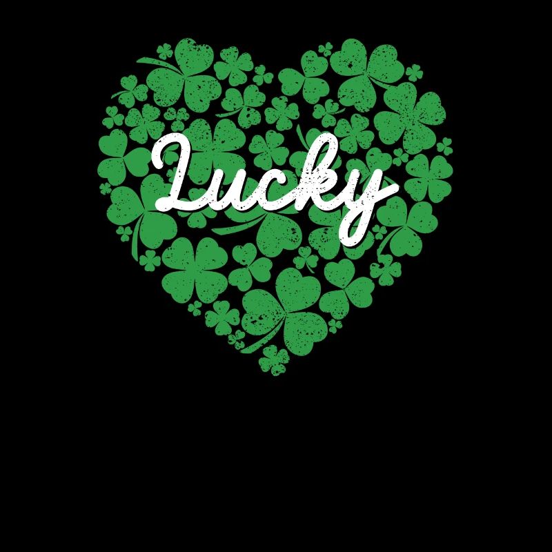 Lucky Irish Heart Shamrock 4 Leaf Clover