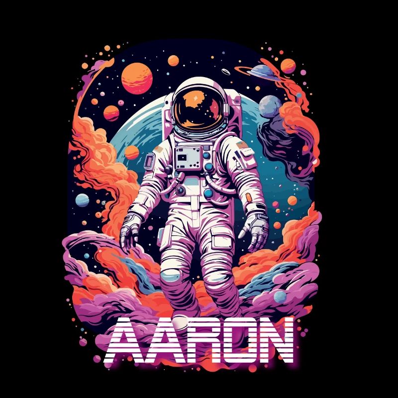 AARON - Beau prénom de garçon avec astronaute cool