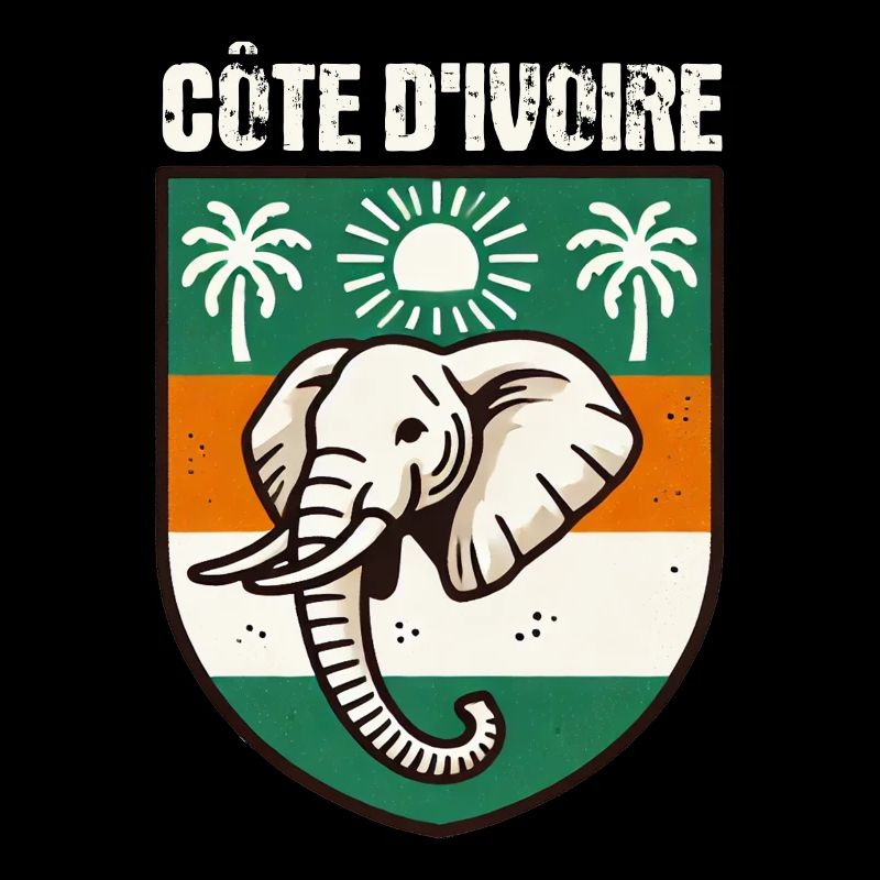 Carte avec le drapeau de la Côte d’Ivoire,