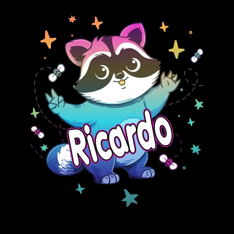 RICARDO - Beau nom de garçon avec un raton laveur mignon
