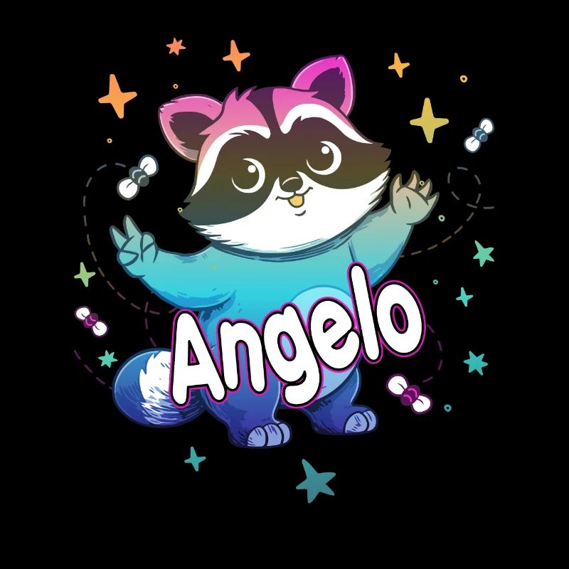 ANGELO - Beau nom de garçon avec un raton laveur mignon