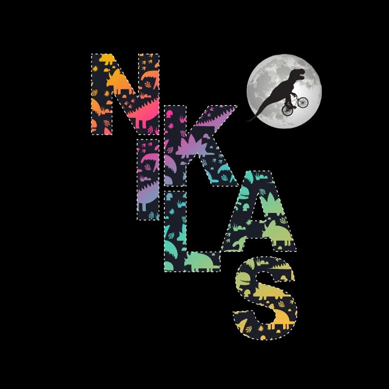 NIKLAS - Beautiful boy name with dinosaur