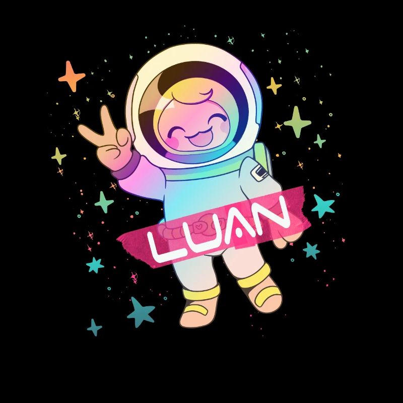 LUAN - Beau nom de garçon avec astronaute mignon