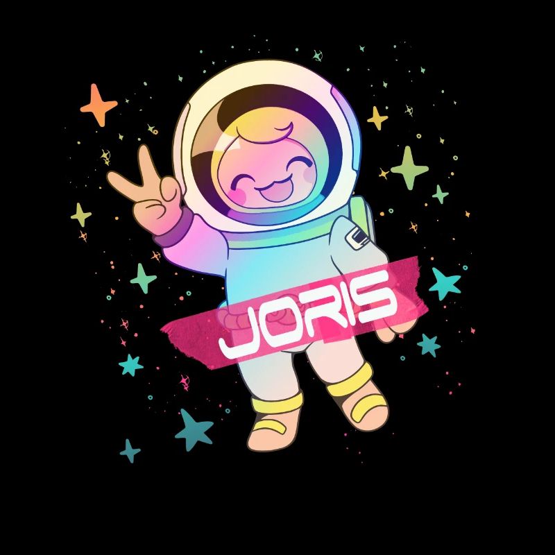 JORIS - Beau prénom de garçon avec astronaute mignon