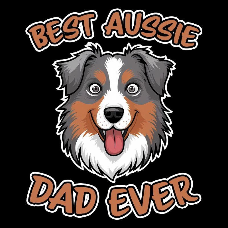 Australian Shepherd Dad Funny Aussie Gift