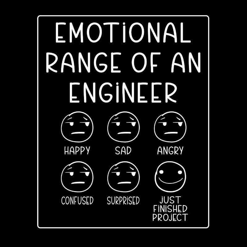 Emotional Range of an Engineer Funny