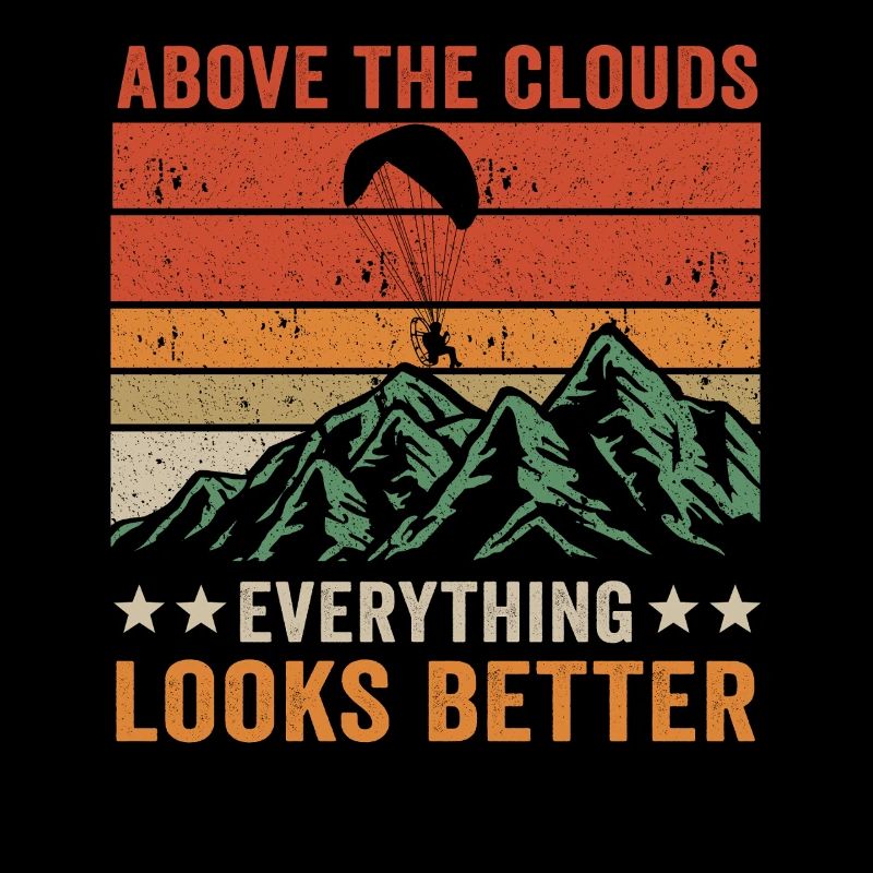Au-dessus des nuages Passionné de paramoteur
