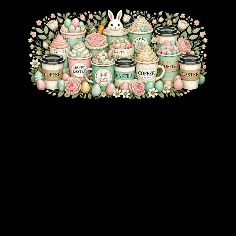 Easter Coffee Lovers Easter Bunny Coffee Drinker