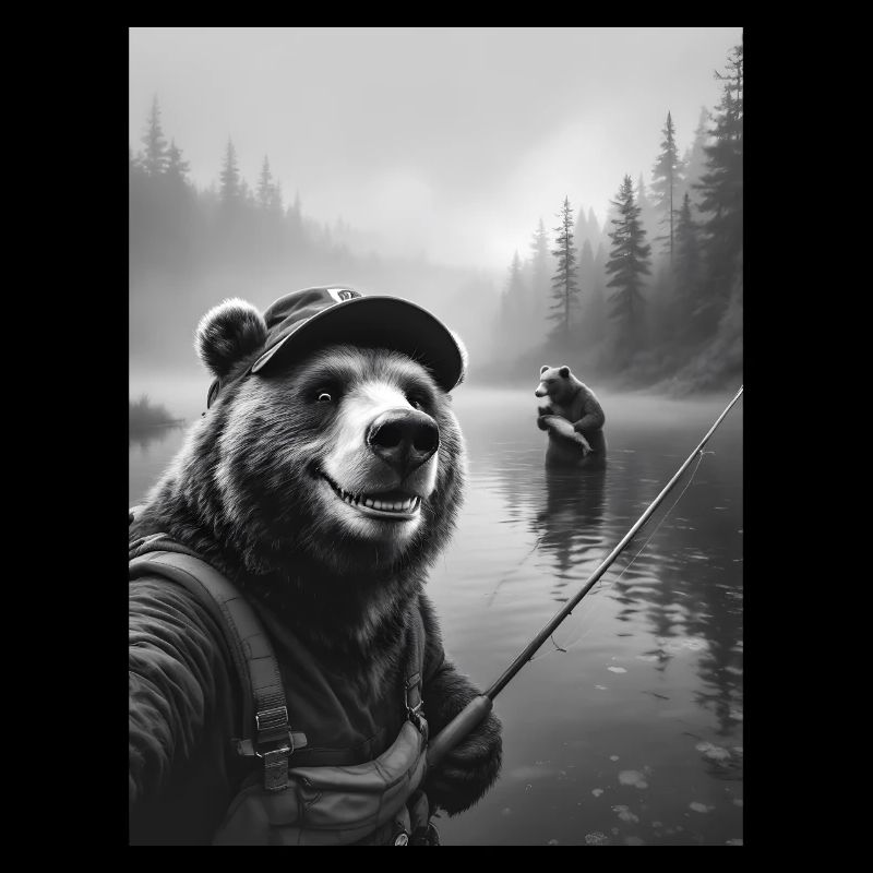 Fishing Bear Selfie