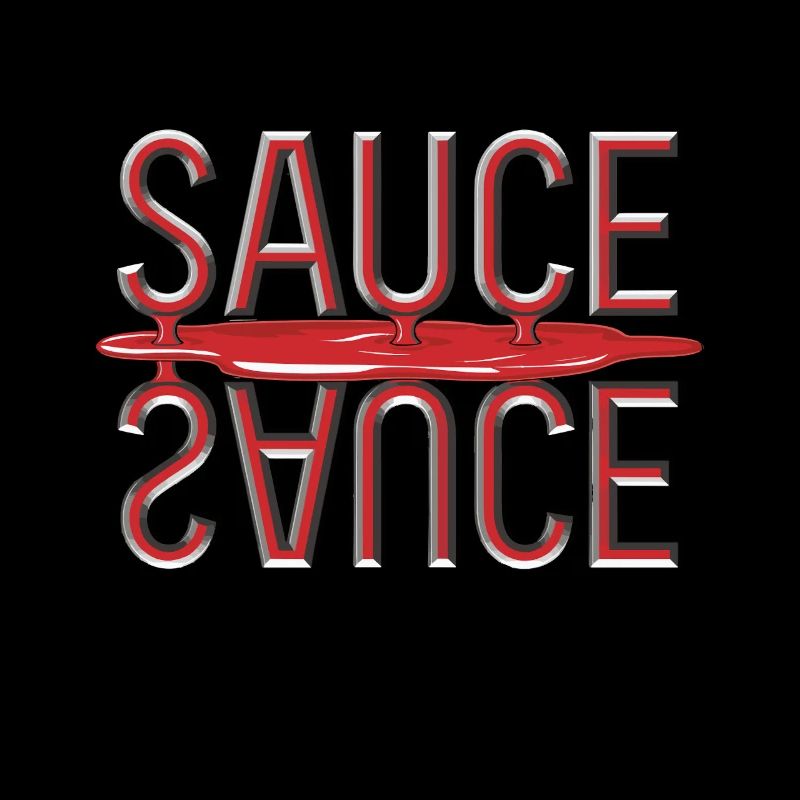 Sauce Mirror Image Lettering Art