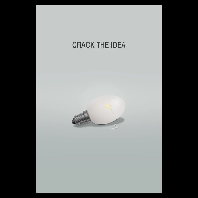 Affiche de pensée créative Crack The Idea