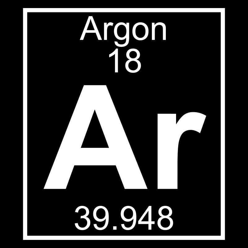 Periodic table element 18 - Ar (argon) - BIG