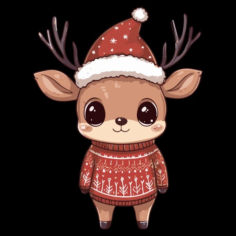 Bande dessinée de Noël cerf