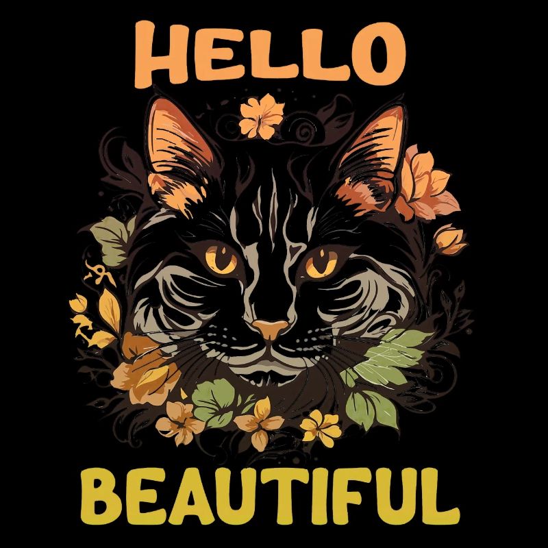 Chat Belle Femmes Élégantes Art Coloré Art