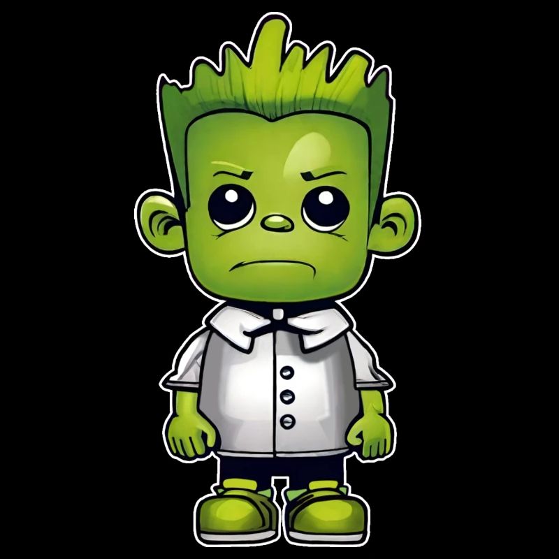 Monstre vert mignon