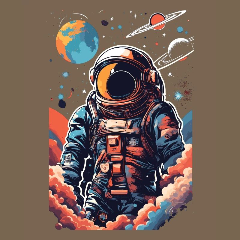 Astronaute cool dans l’espace