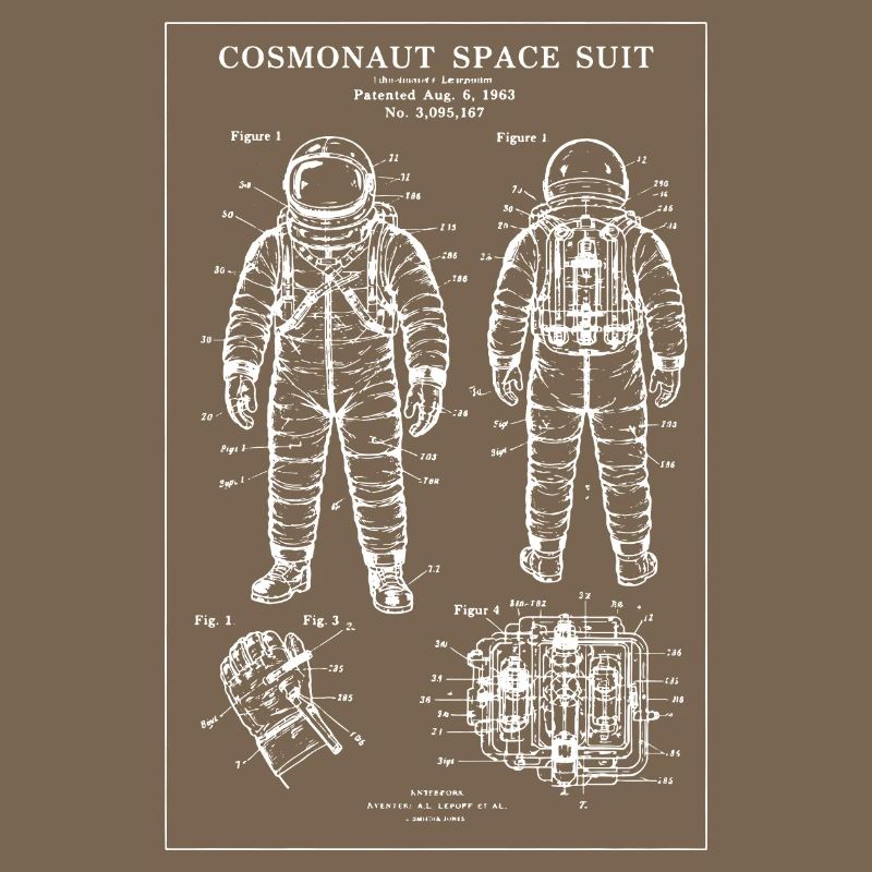 Plan de la combinaison spatiale du cosmonaute