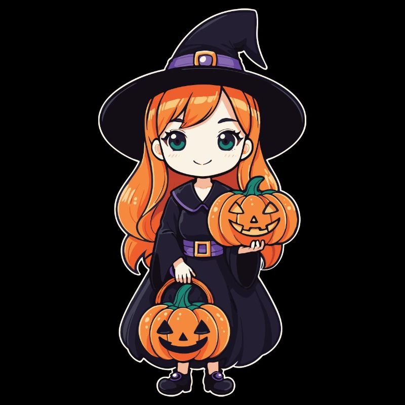 Mignonne sorcière d’halloween