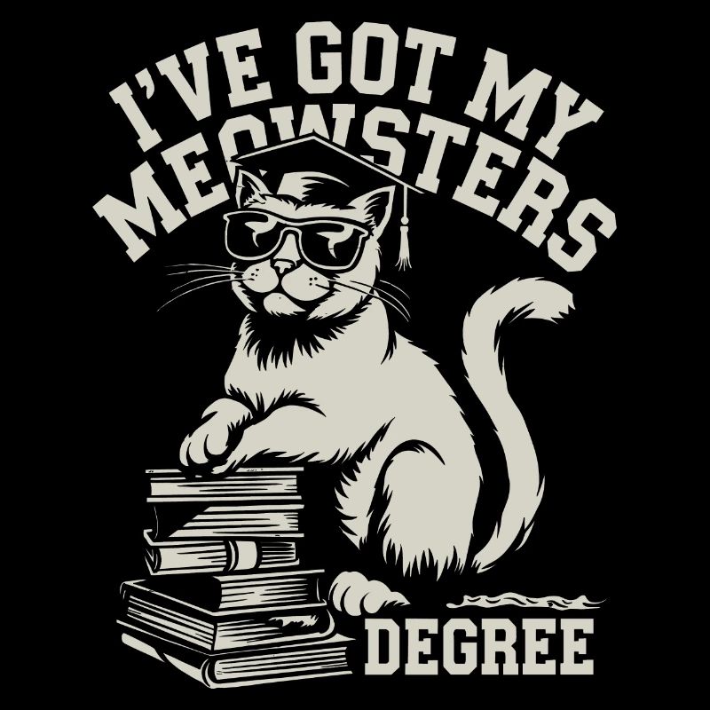 Funny cat design for students