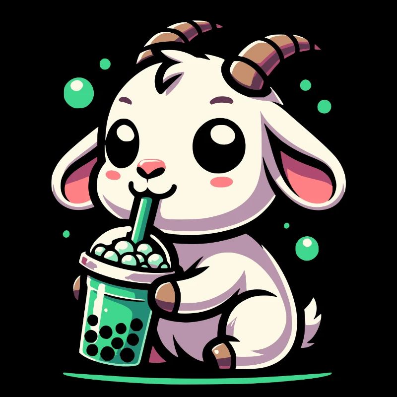 Bubble Tea Chèvre Boba Tea Kawaii Cadeau