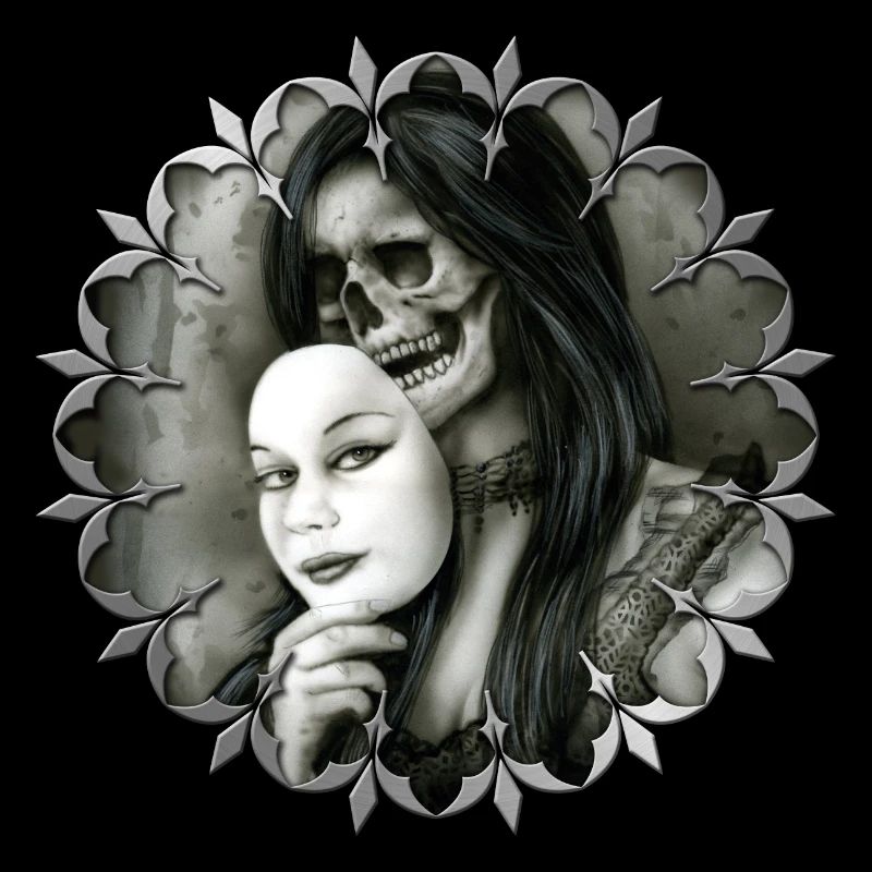 fille gothique masquée