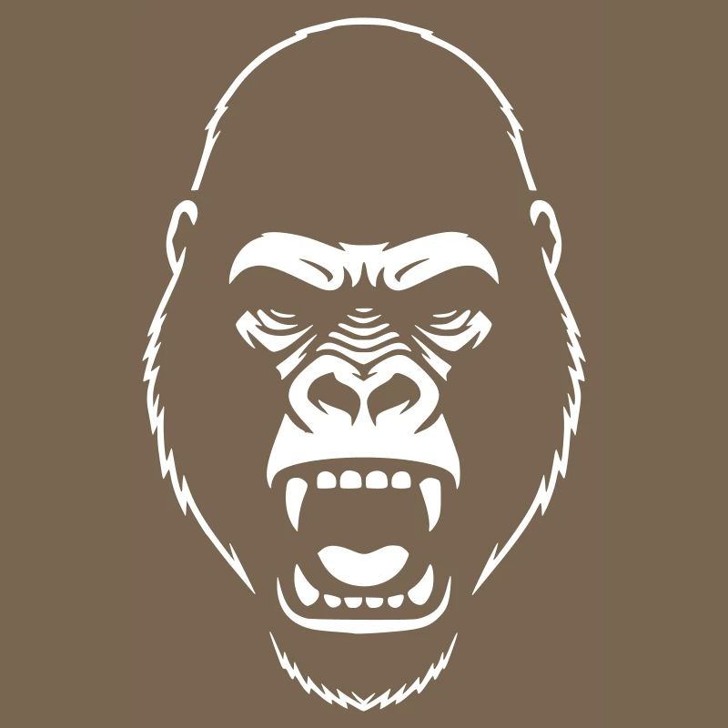 Gorilla Stencil: Elegant Grunge Statement