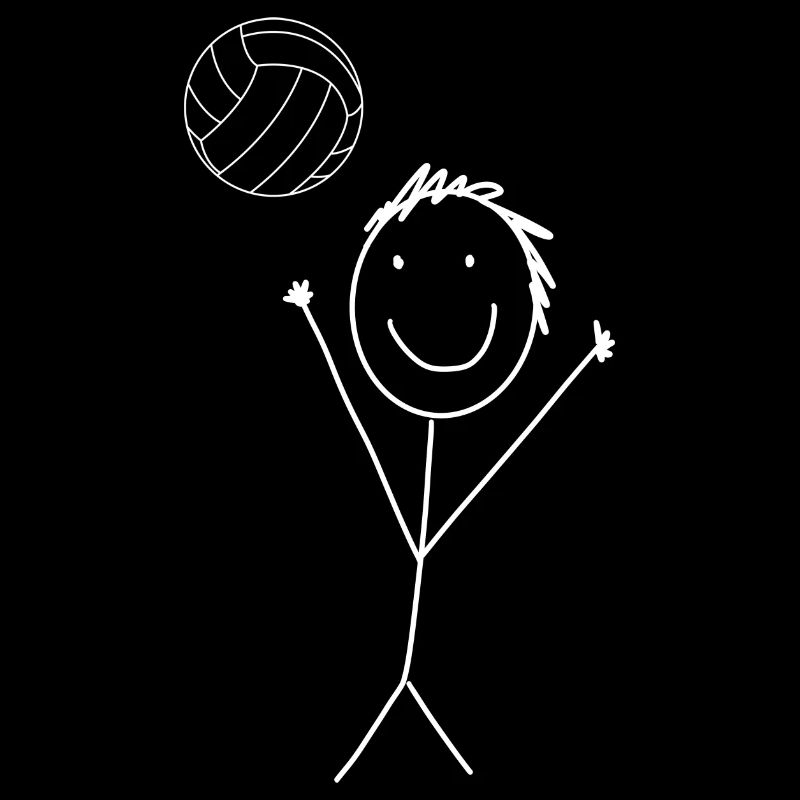 Volleyball stick figures