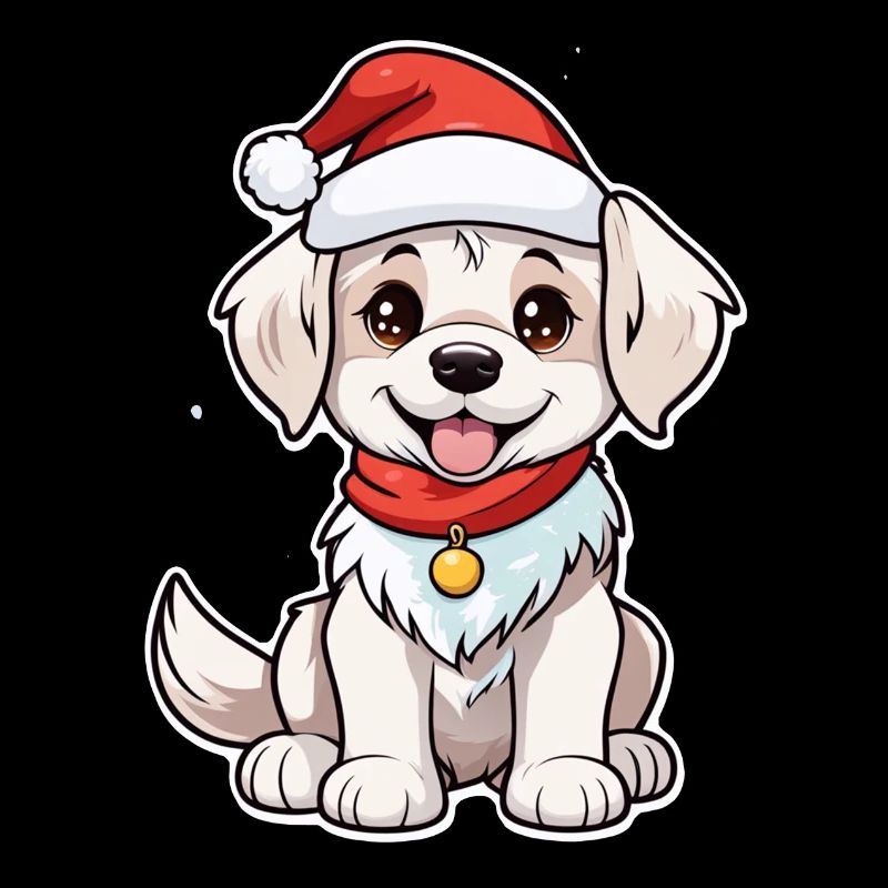 chien avec bonnet de noel
